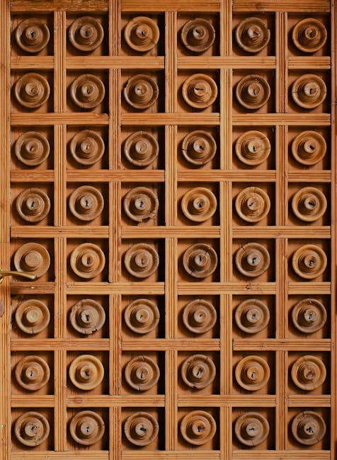 Intricate wooden security patterns